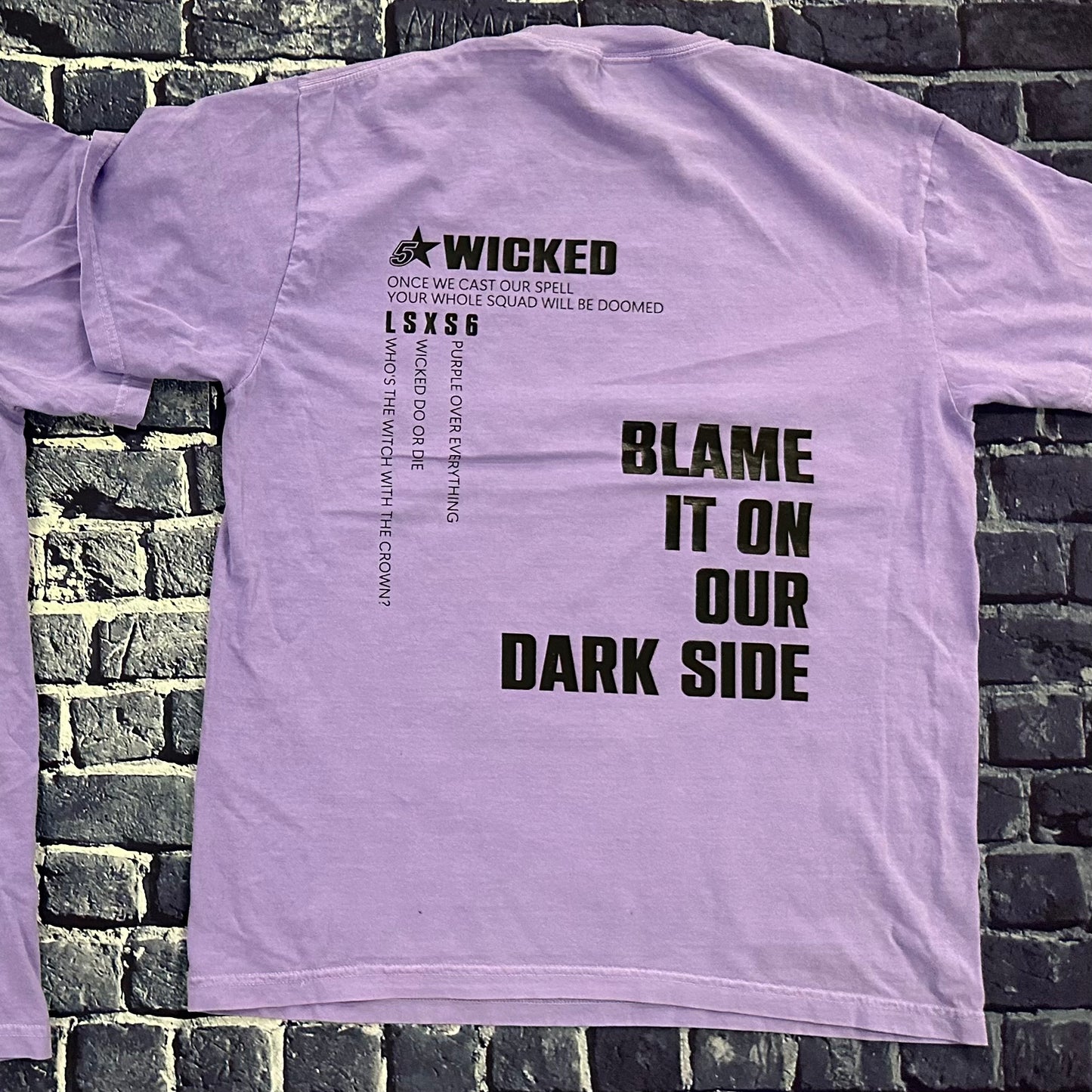 Blame It on Our Dark Side - Violet T-Shirt - Black Lettering